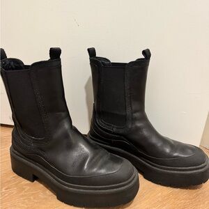 Sam Edelman Black Chunky Chelsea Boots